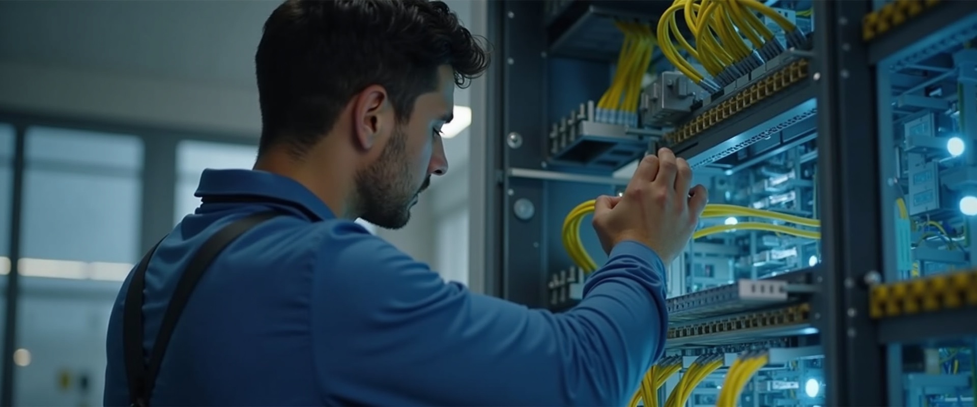 Data cabling installation in Dallas-Fort Worth commercial building