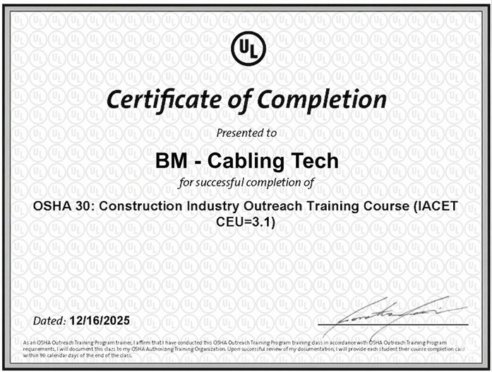 OSHA 30 certification